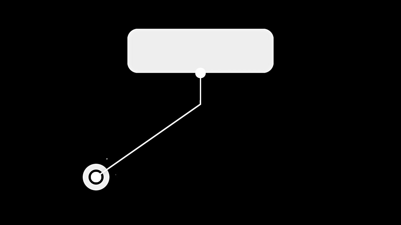 Animated Top Callout Label with Diagonal Pointer Line