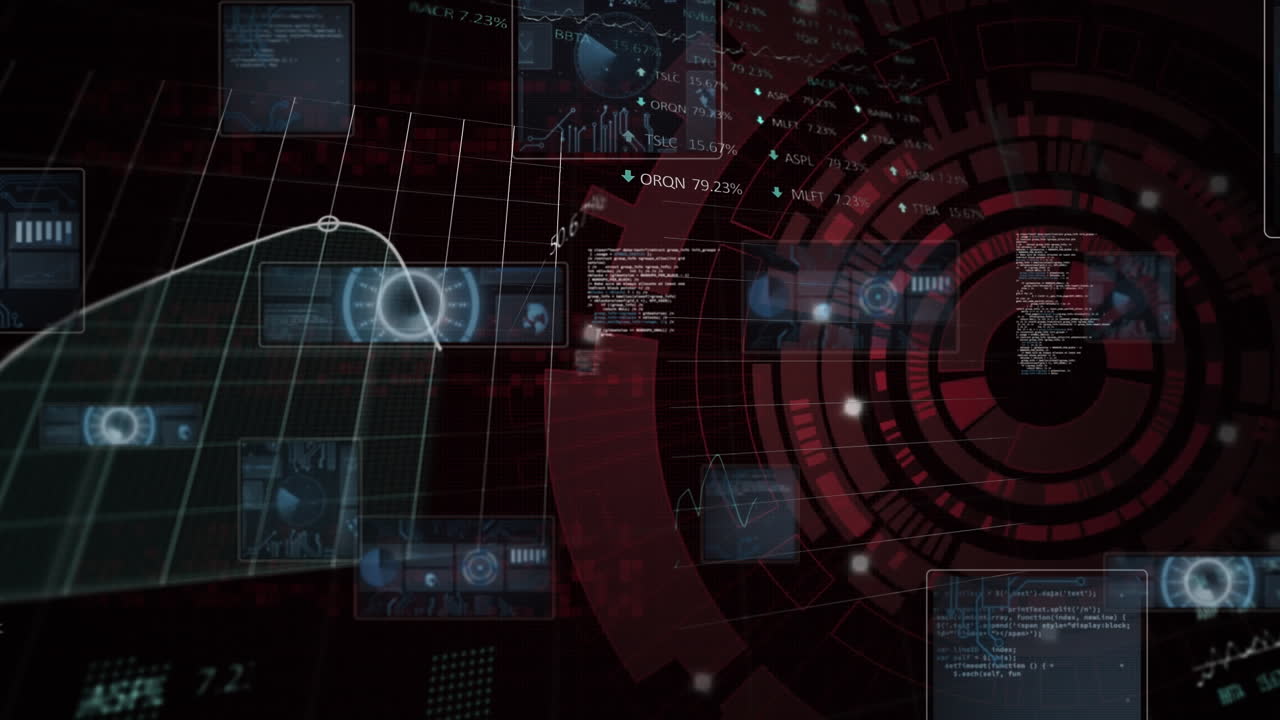 Animation of data processing over scope scanning