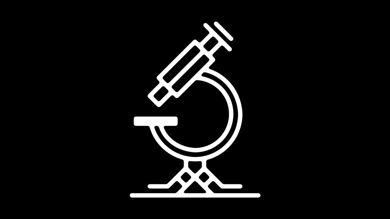 animación del icono de la línea de investigación de laboratorio con alfa