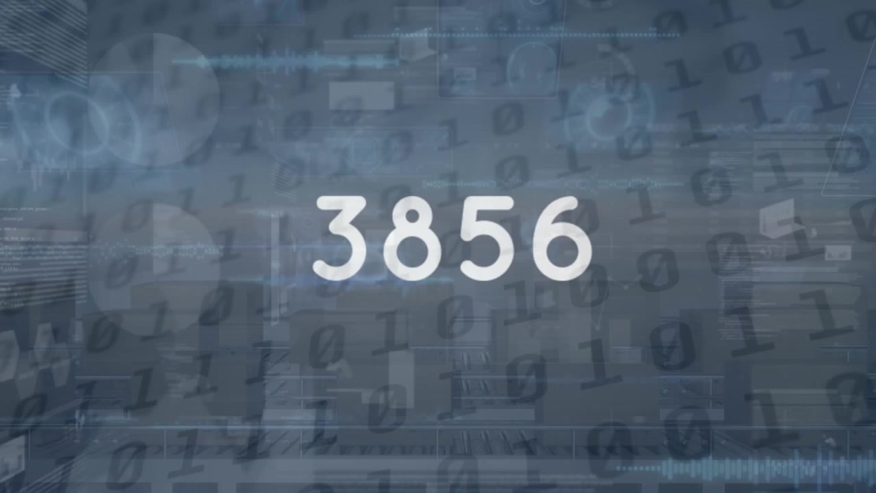 Animation der Datenverarbeitung über Börse und Binärcodierung