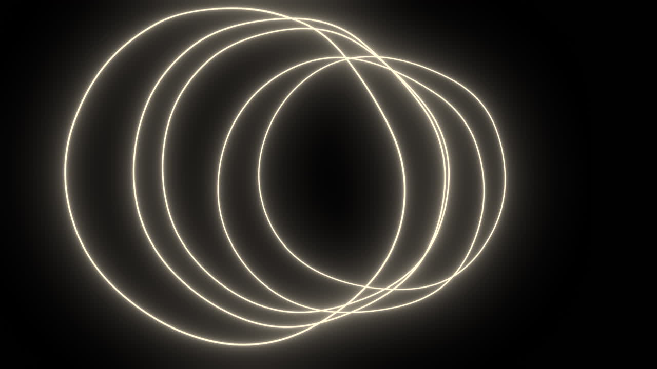 Abstract Glowing Neon Circles