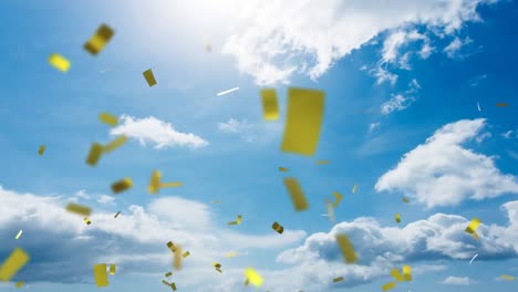 view of the sky and confetti