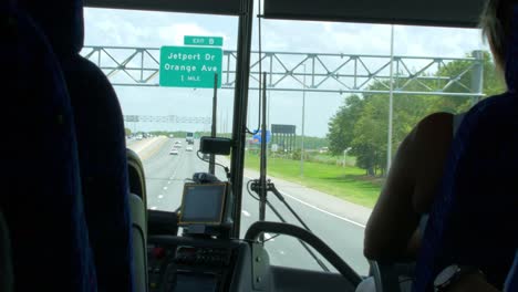 Riding-the-bus-travelling-to-Melbourne-airport-USA-2