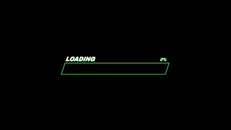 animation colorful loading bar on black background.