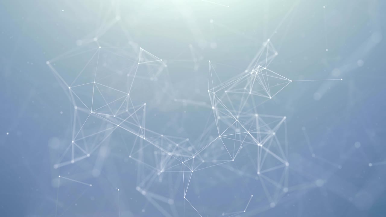 Technological connection futuristic shape, blue dot network, abstract background