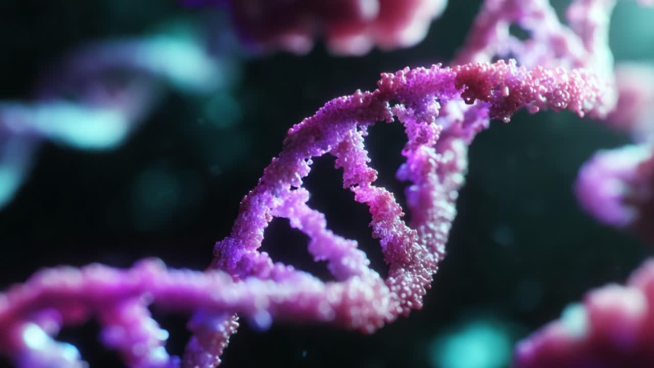 Exploring the Intricacies of DNA: A Vibrant Visual Journey Through the Molecular Structure and Beauty of Genetic Information in a Close-Up Lens