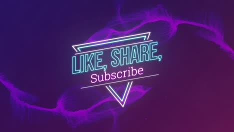 Animation-of-subscribe-neon-text-over-light-trails
