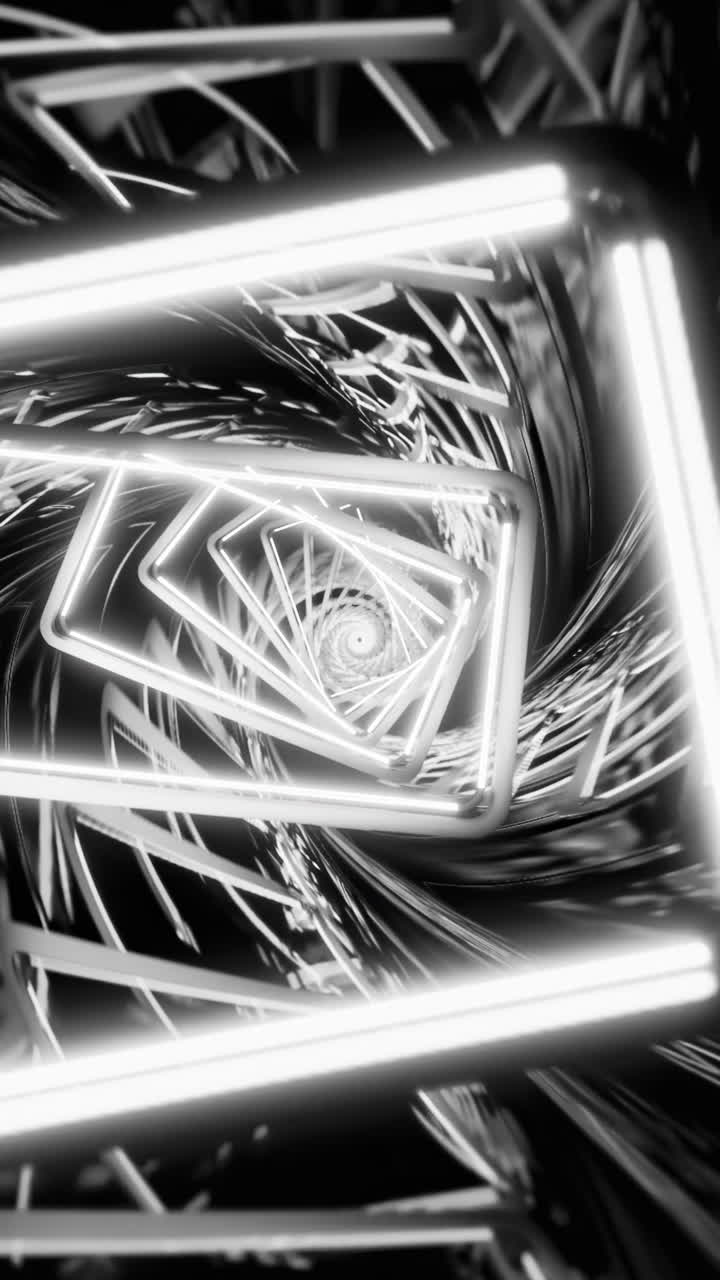 Abstract Neon Spiral Tunnel