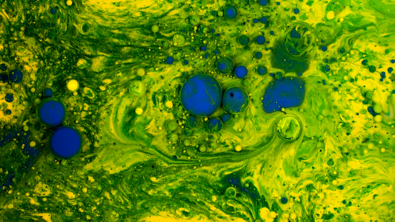 Sfondo astratto con bolle di olio liquido.