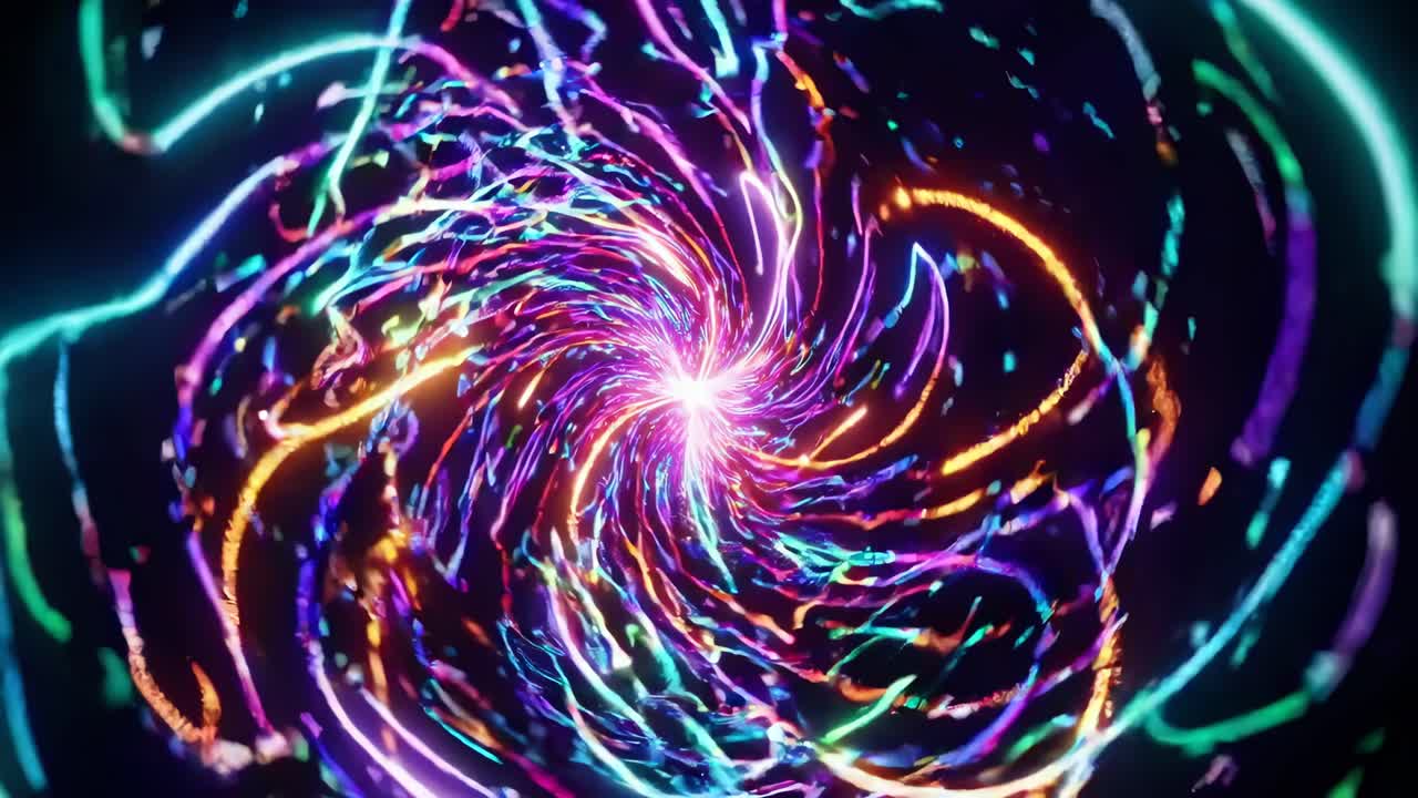 túnel en espiral resplandeciente abstracto