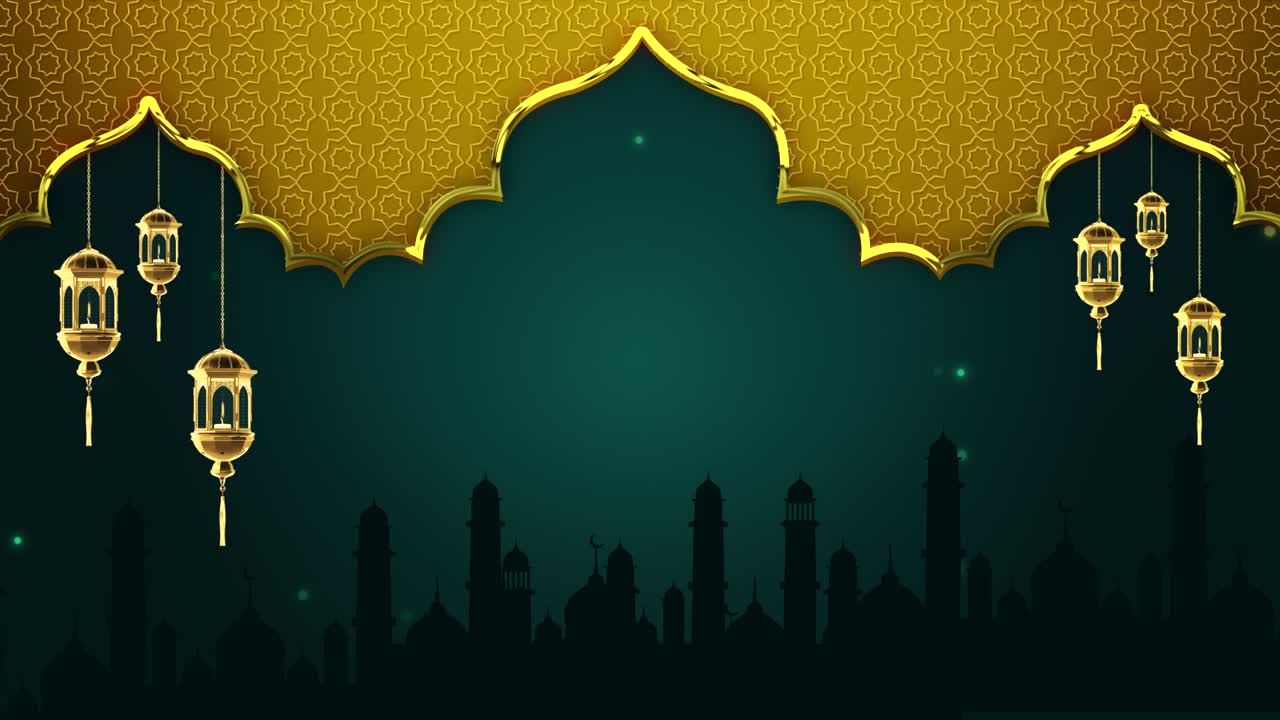 fondo de bucle dorado del mes sagrado de ramadán kareem mes sagrado del ramadán. feliz año nuevo.