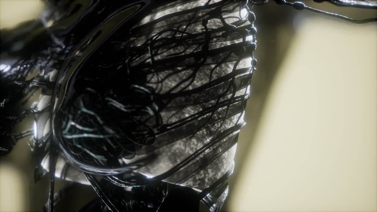 escaneo del cuerpo humano con pulmones y tráquea brillantes