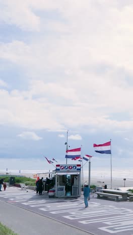 beach scene in the netherlands