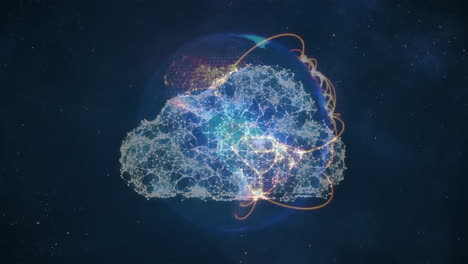 digital composite of the cloud technology