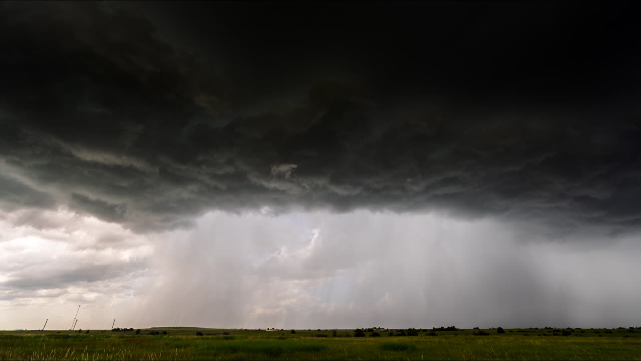 Stormy weather over a field