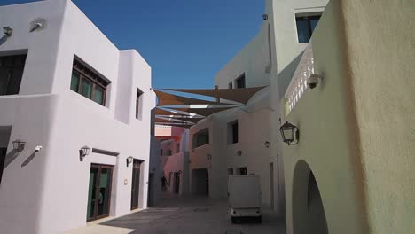 urban street view of modern architecture