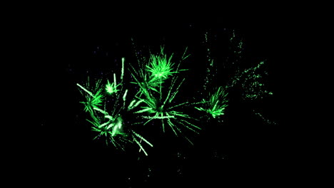 fuegos artificiales verdes 4k
