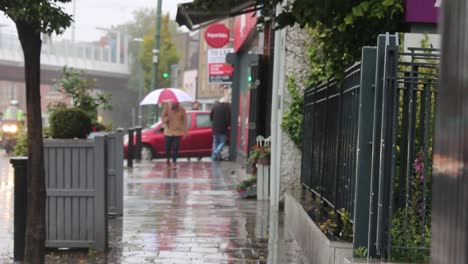 a number of clips from 1st of october of a rainy day in dublin before hurricane lorenzo hits ireland