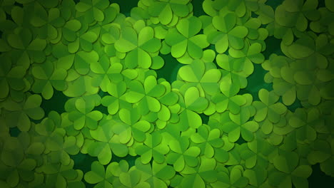 motion green shamrocks with saint patrick day 2