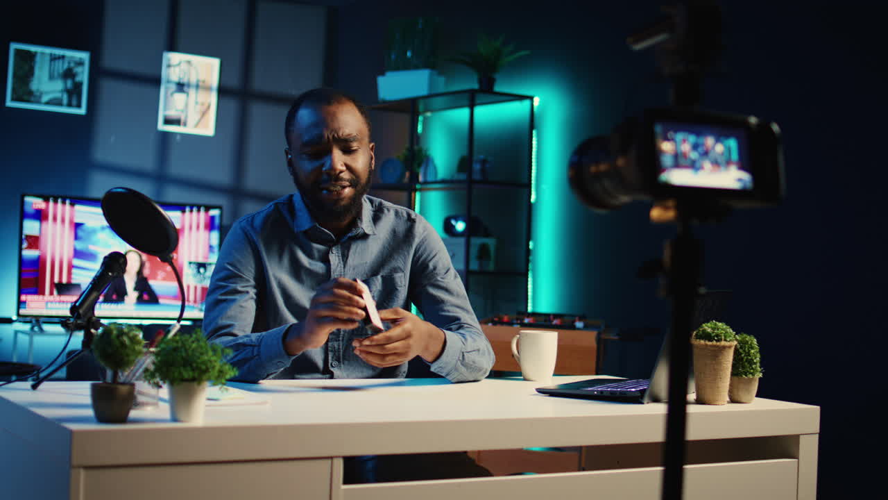 Influencer RGB lights device unpacking