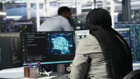 server room specialist applies artificial intelligence technology to systems