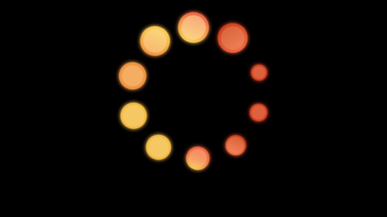 Animation orange loading circle.