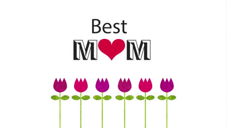 mothers day card with tulips