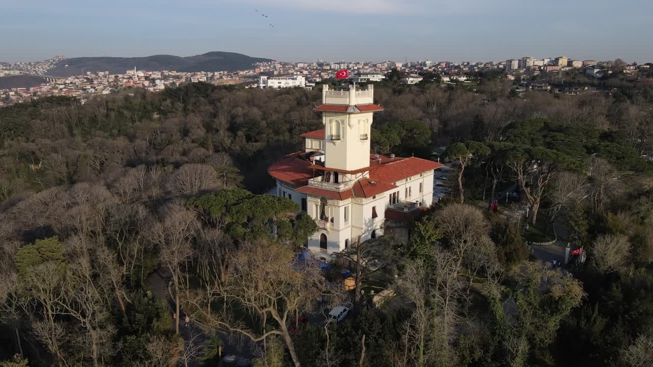 el pabellón de hidiv video aéreo de beykoz, estambul, turquía