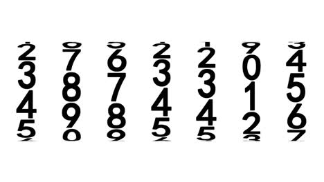 black numerals of the counter