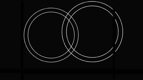 Animation-of-white-circles-on-black-background