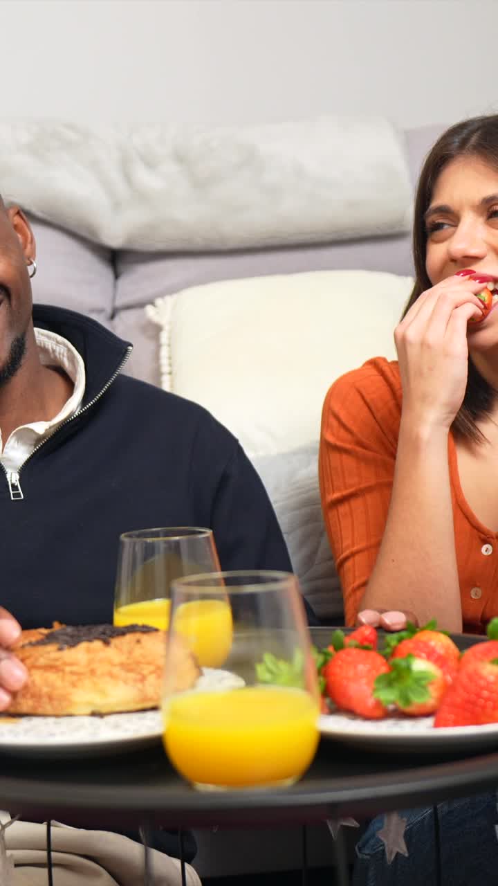 People eating breakfast