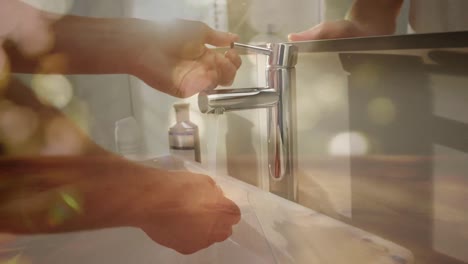 Animation-of-man-washing-his-hands-in-a-sink-during-coronavirus-covid-19-epidemic
