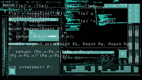 Animation-of-data-processing-over-digital-screen