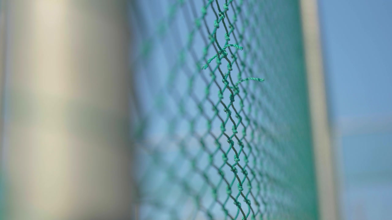 Close up shot of cricket net