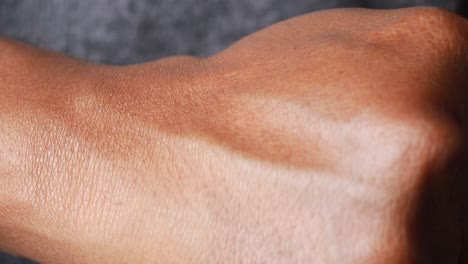 close-up of a person's arm and wrist