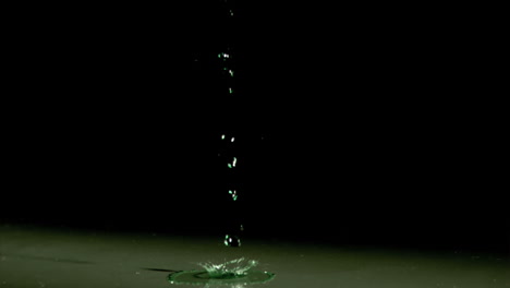 liquid dripping in super slow motion in water