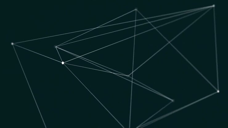 Digital generated video of geometric line