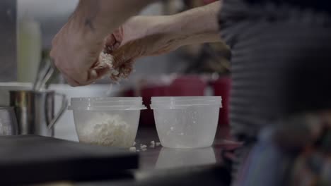 chef preparing cheese