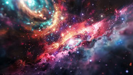 Vibrant Deep Space Nebula
