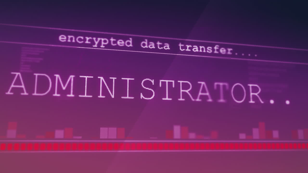 파란색 배경에 있는 데이터 처리의 애니메이션