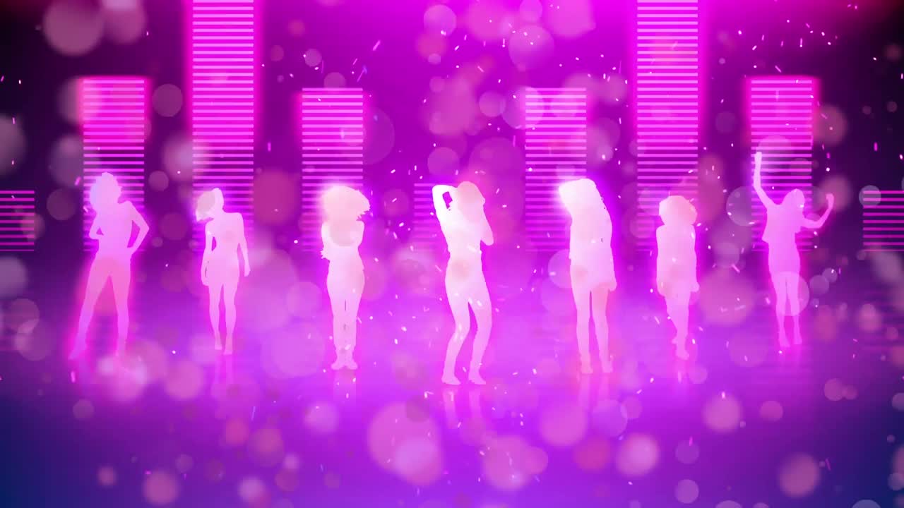 силуэт танцующих женщин