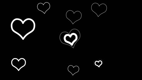 heart shapes motion graphics.