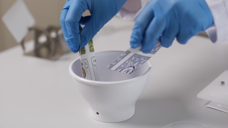 A PTA makes a medicine using a playing card