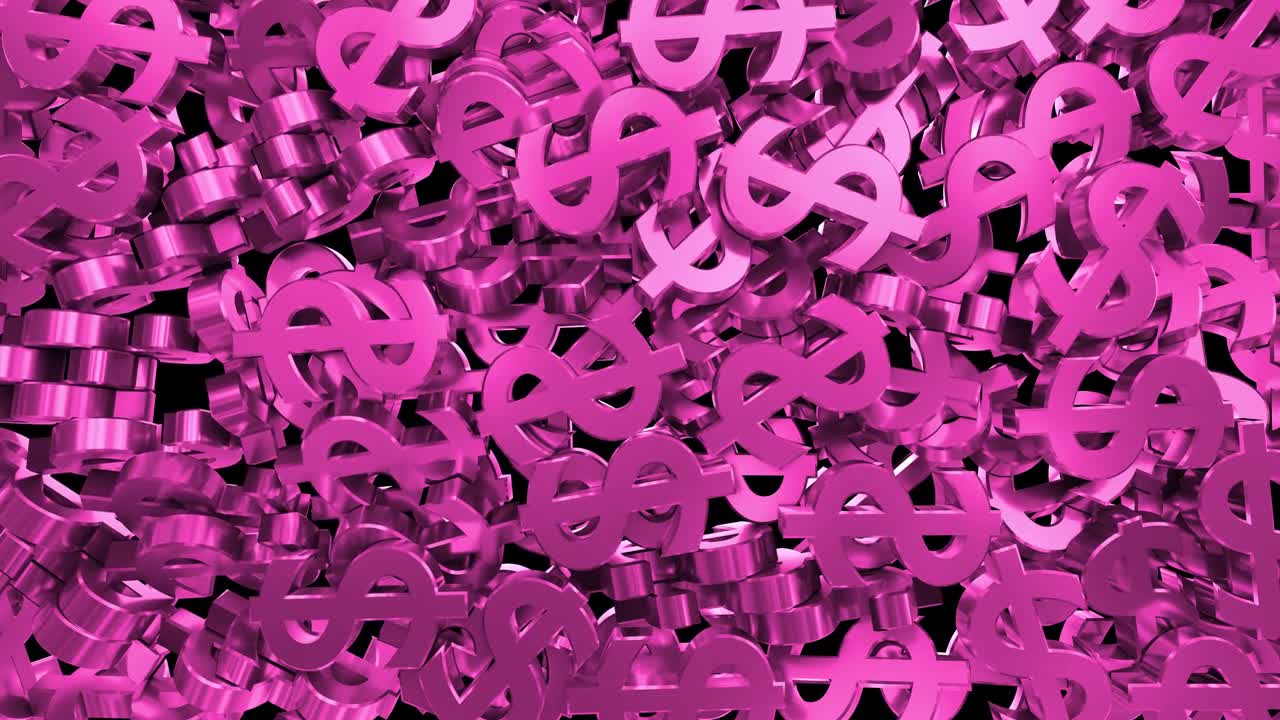 Dollar signs symbols fill screen transition money bank business finance tax 4k