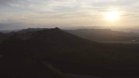 Sonnenuntergang-über-Der-Landschaft-Südafrikas