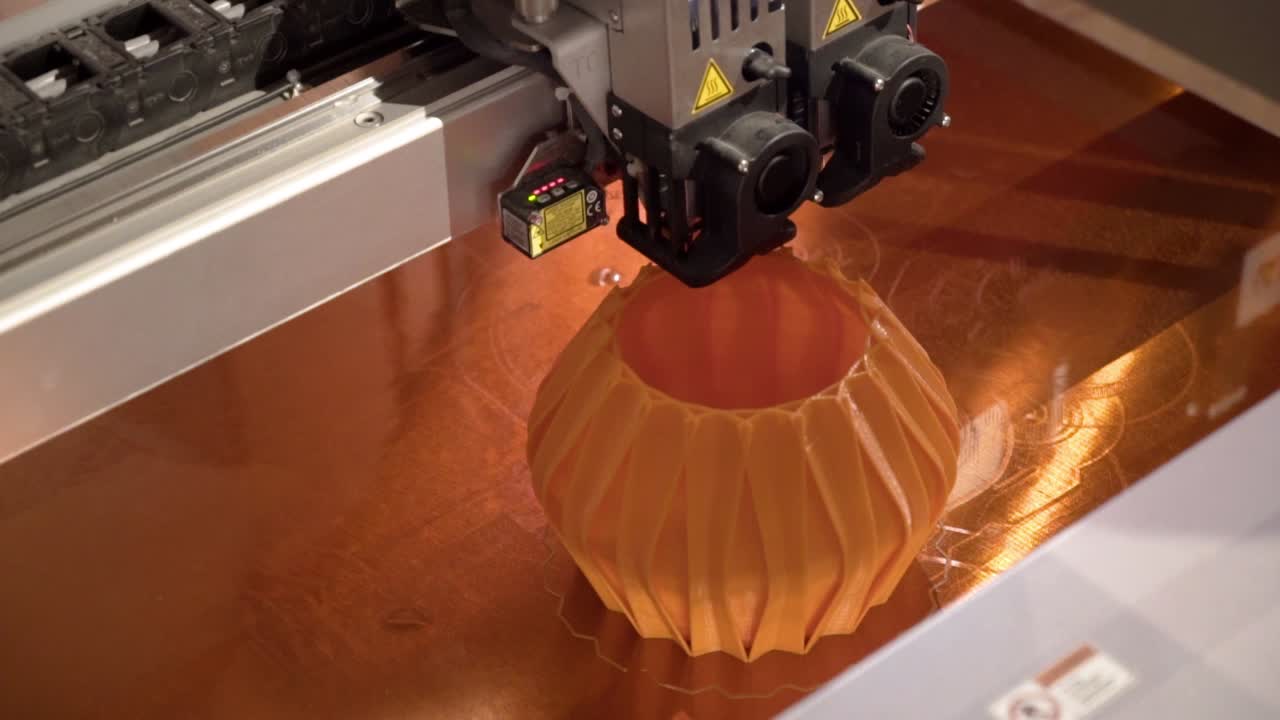 3D Printing of an Orange Vase