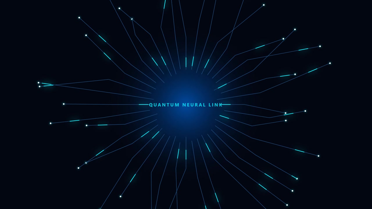 Quantum Neural Link Digital Network Visualization