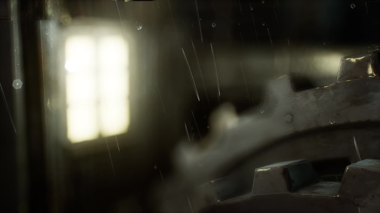 비가 오는 밤 의 도시 풍경