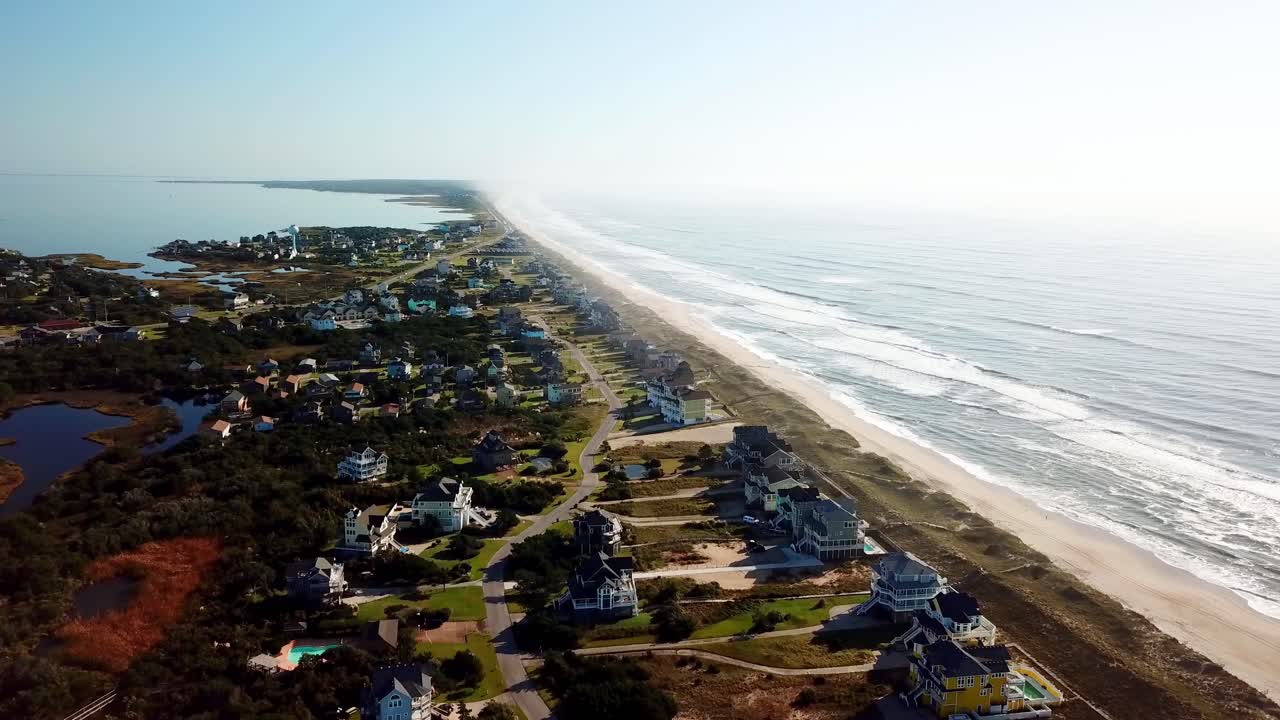 Hatteras Village, Carolina del Nord, vista aerea.
