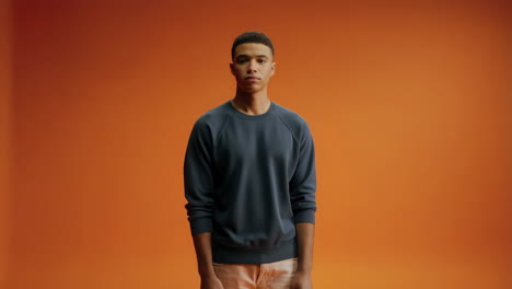 man in sweatshirt